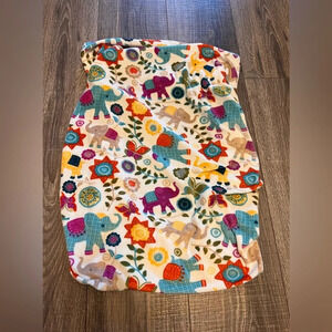 Levtex Baby Zahara Pink Purple Elephant Changing Pad Colorful Butterfly Flower